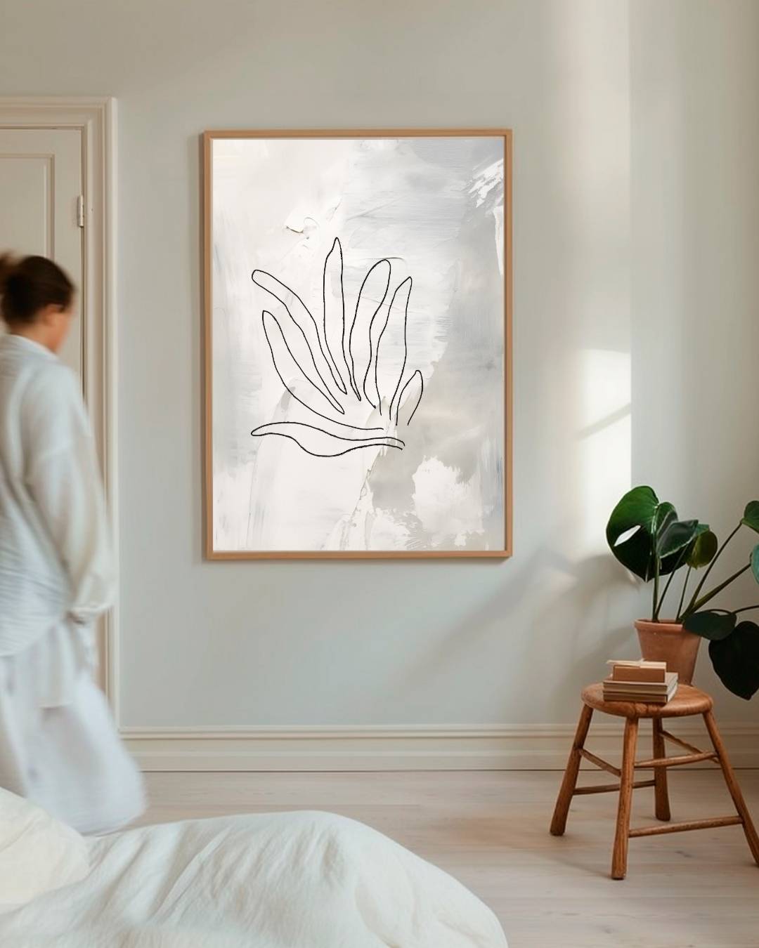 Abstracte botanische lijnen Poster