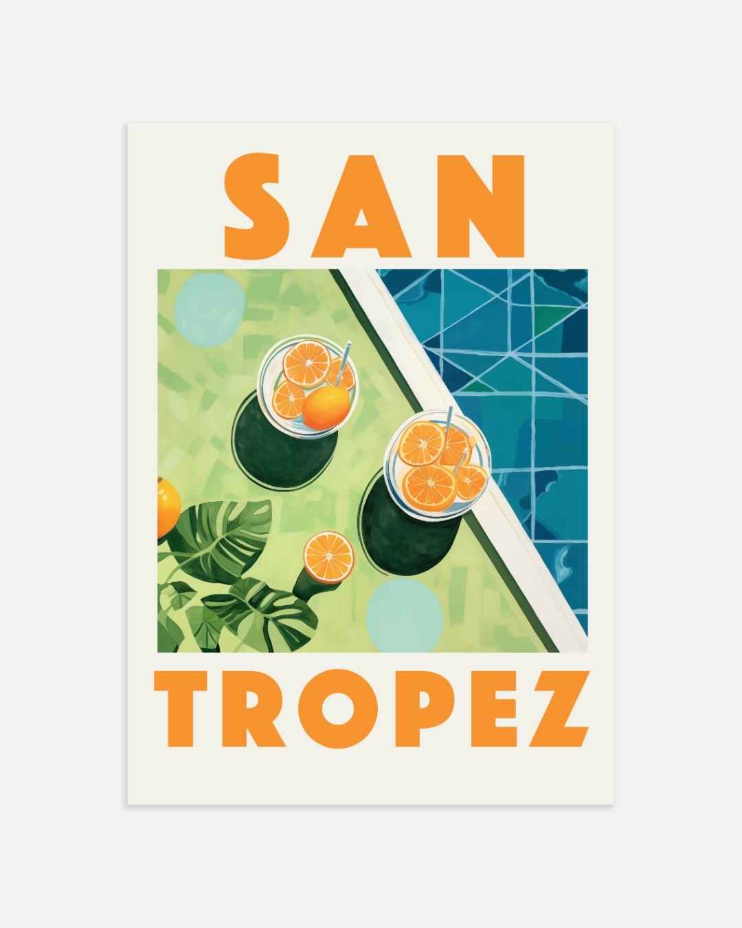 San Tropez Poolside Poster