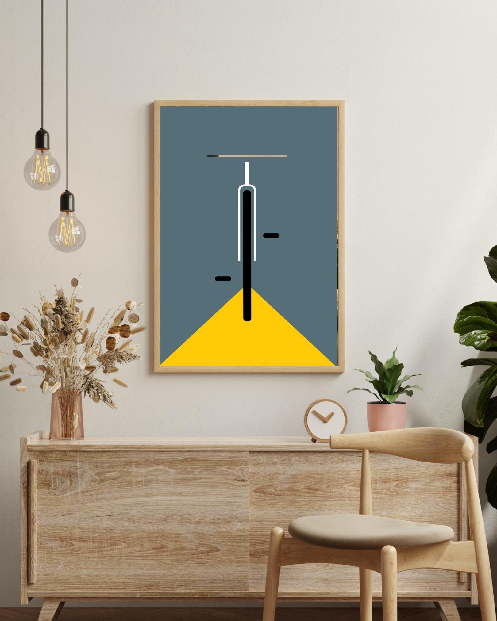 Fahrrad-Poster (grau)