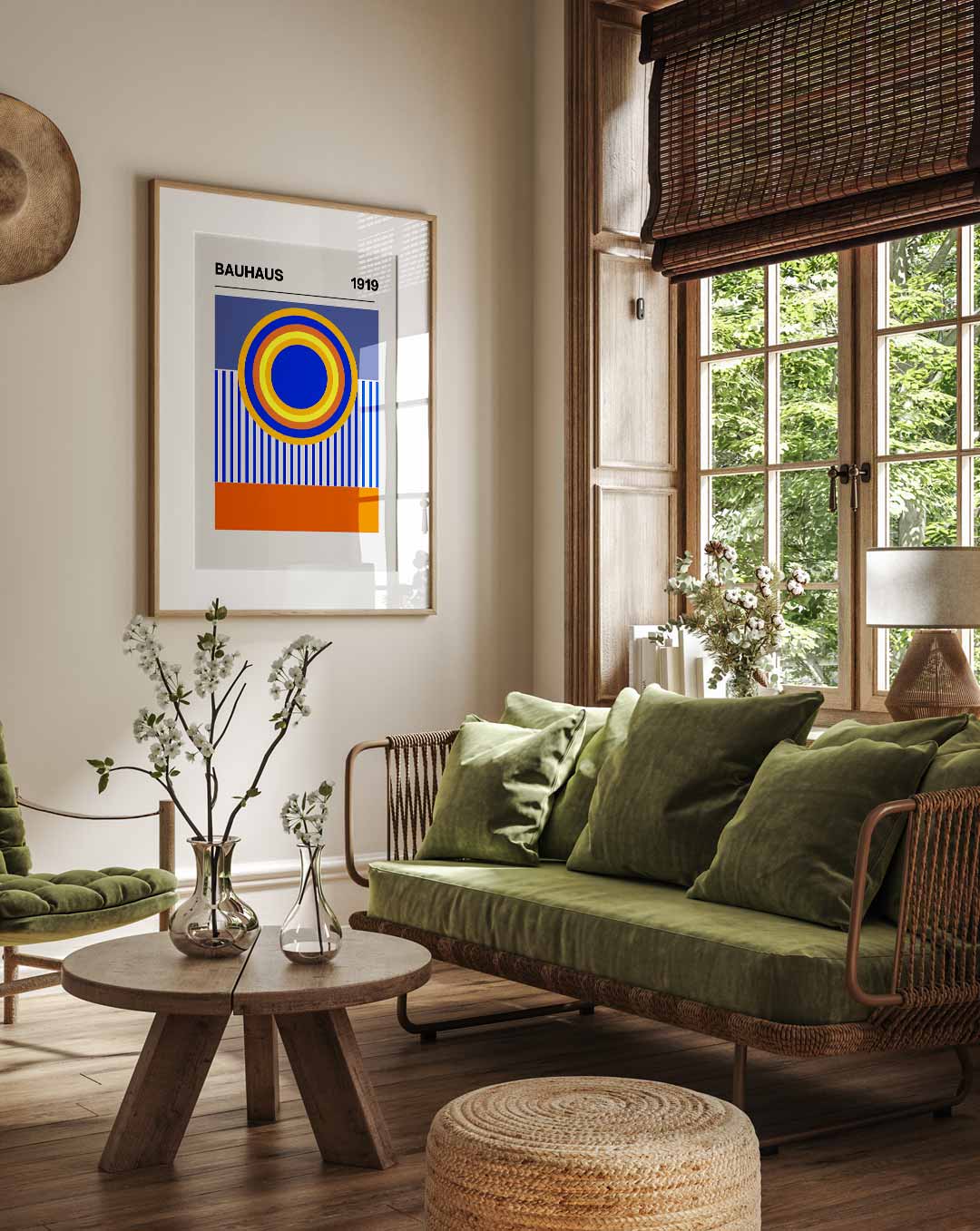 Retro-Kreis-Kunstposter