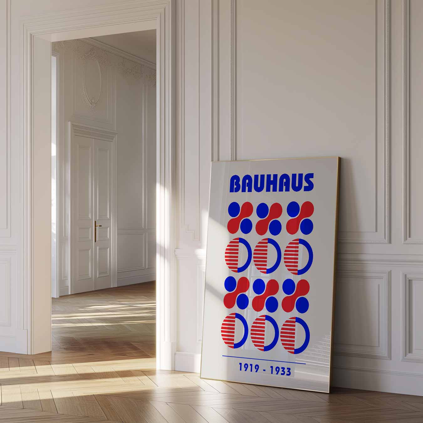Blaues Plakat von 1919