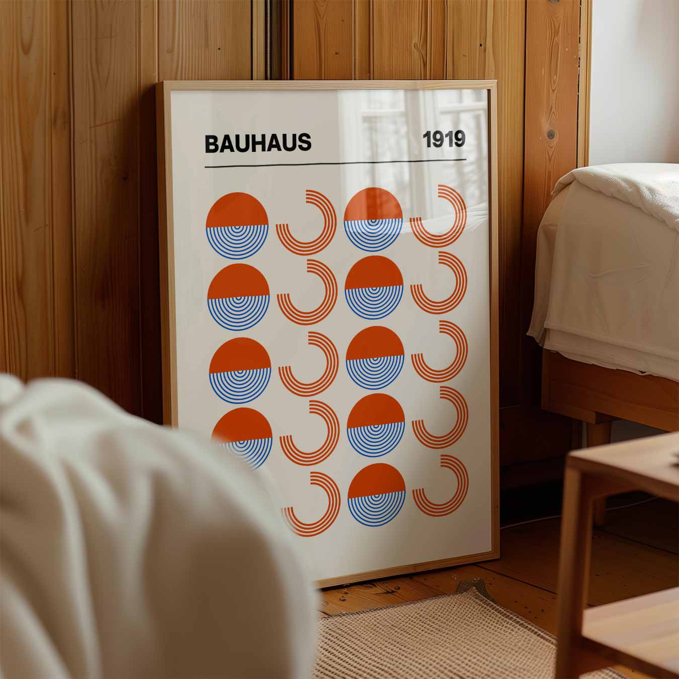 Poster im Stil von Vollkreis und Halbkreis