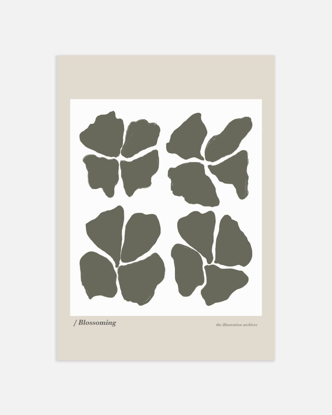 Sierlijke botanische abstractie Poster
