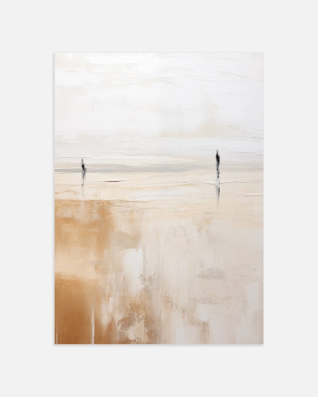 Abstracte ontmoeting aan zee Poster