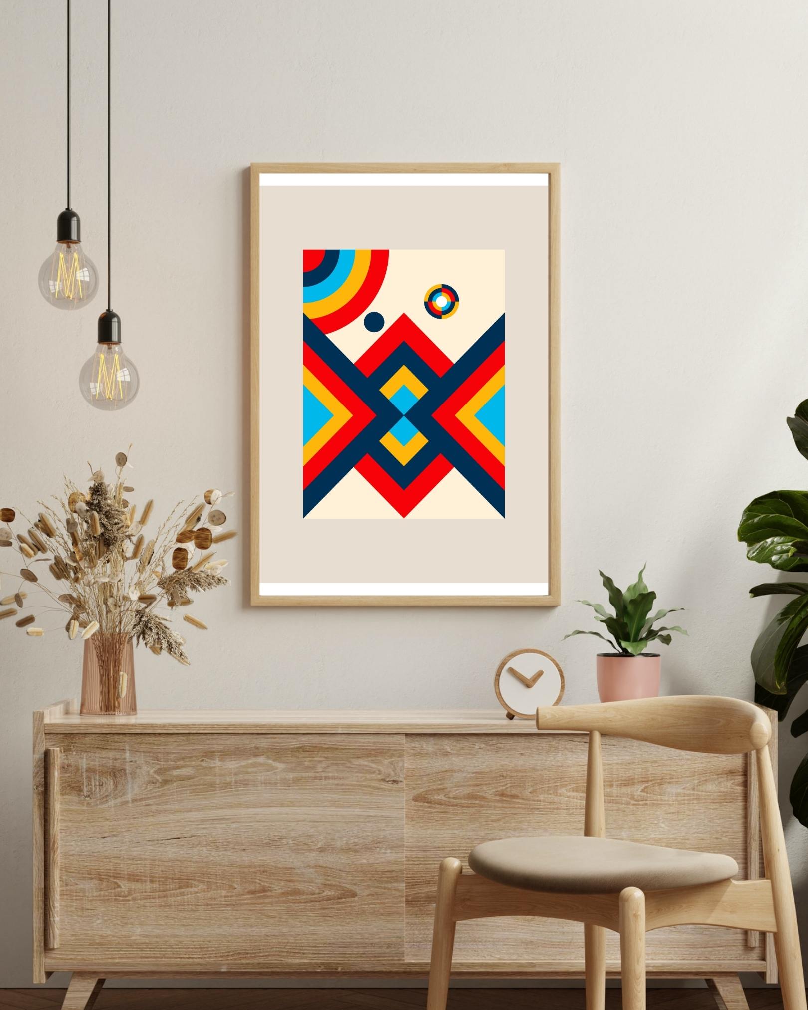 Poster mit roten Punkten