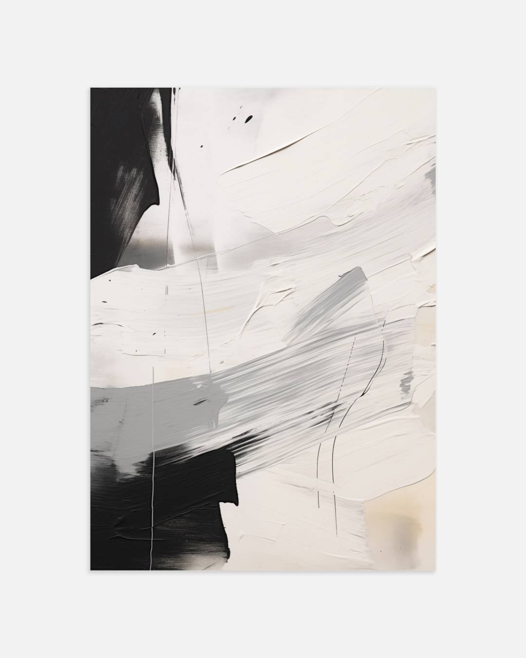 Abstract penseelspel Poster