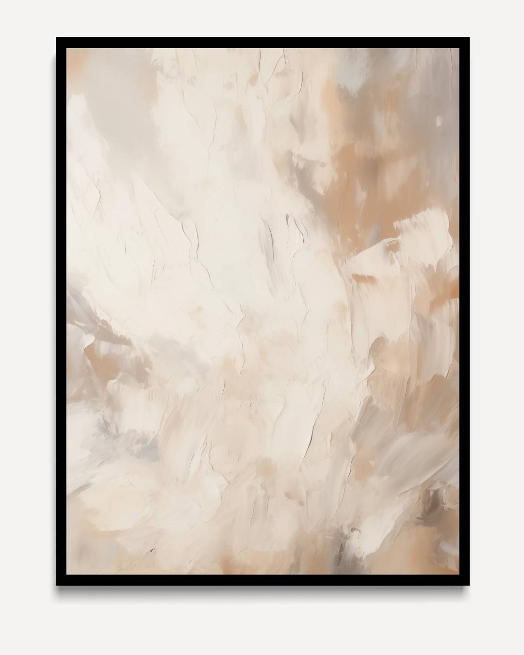 Warme Abstraktion in Beige und Creme 