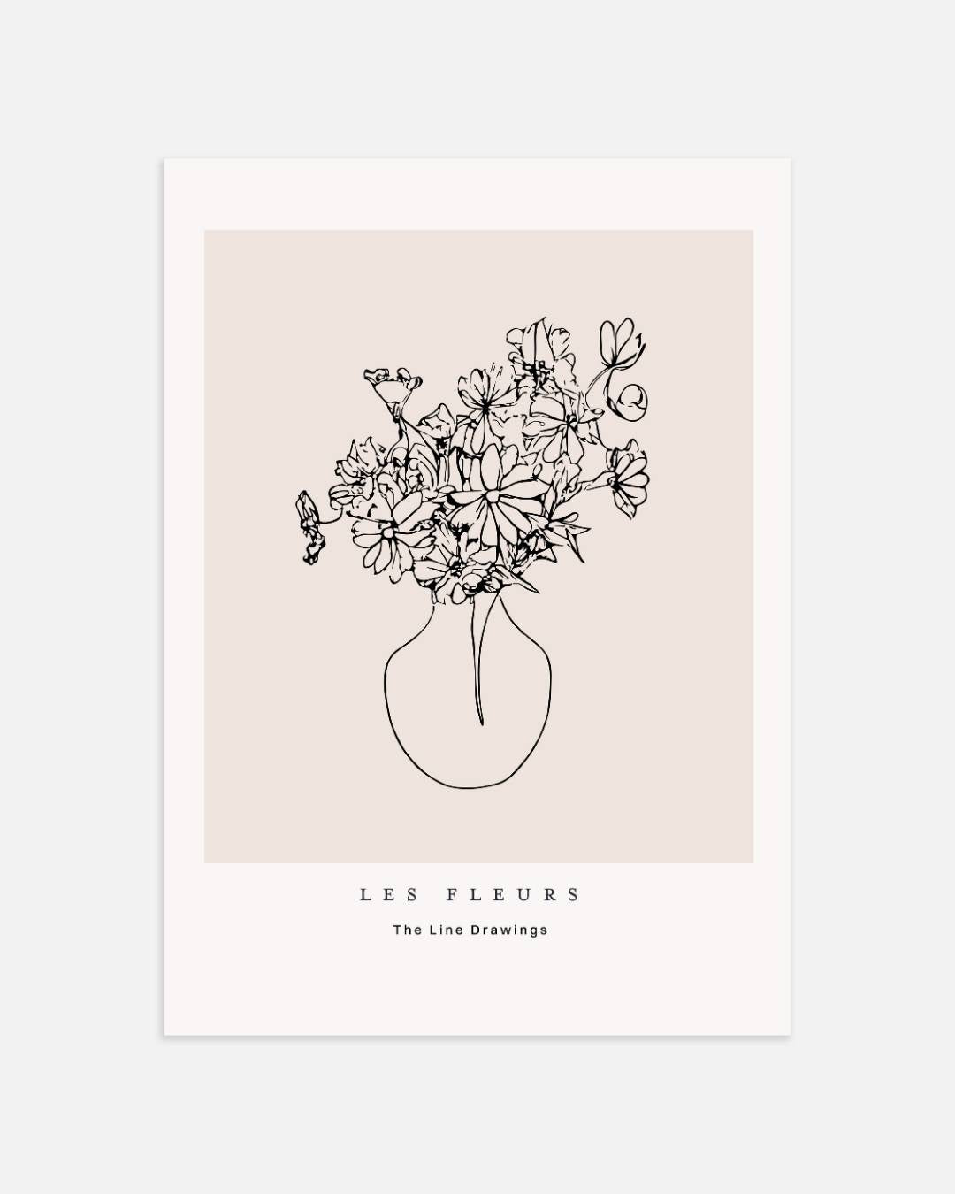 Takken en bloemen kunst Poster