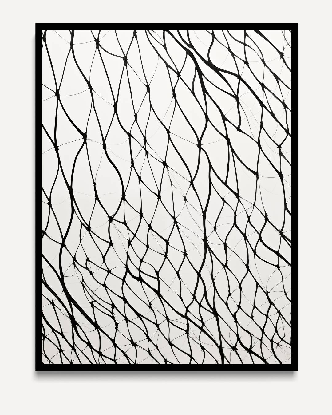 Linienmuster in Schwarz auf hellem Untergrund