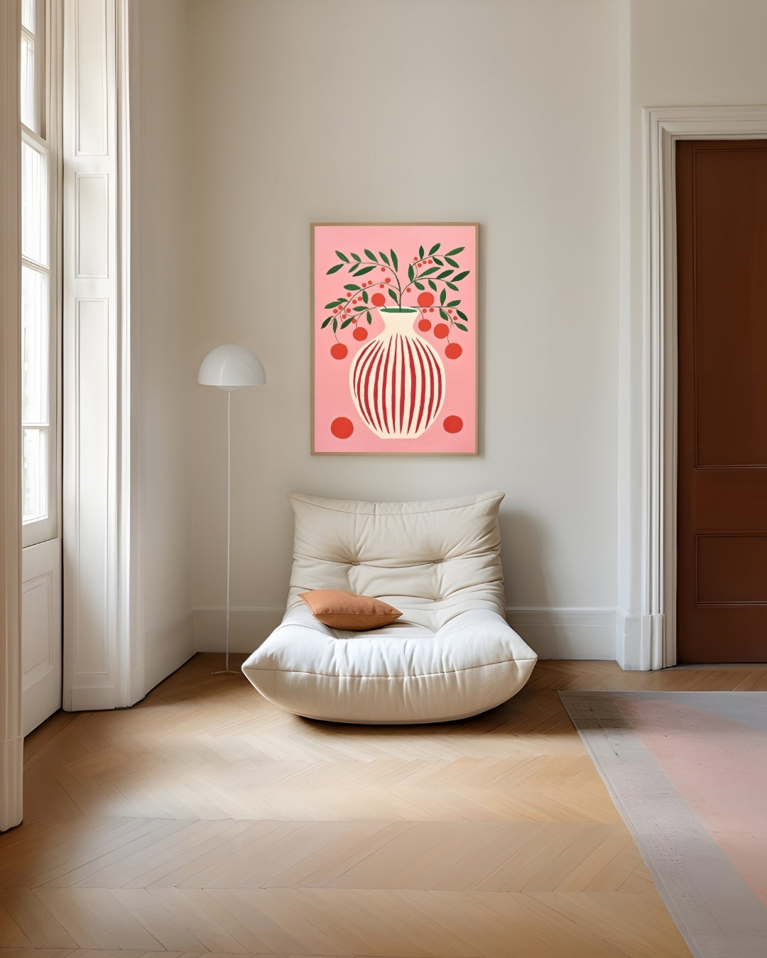 Vrolijke Bloemenvaas Poster