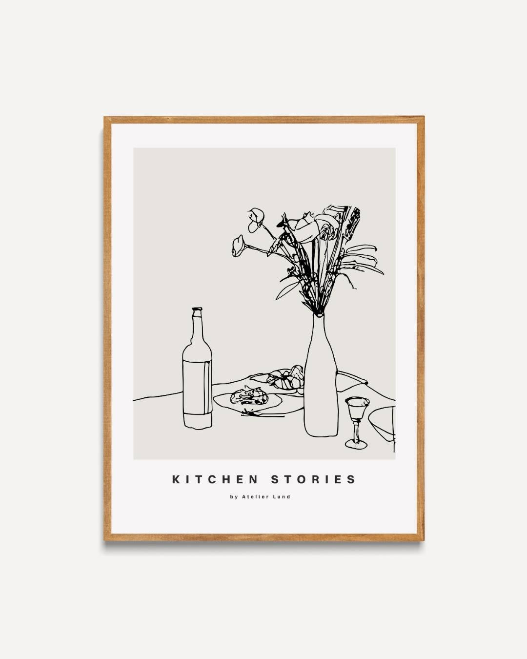 Bloemen en wijn Kitchen Stories Poster