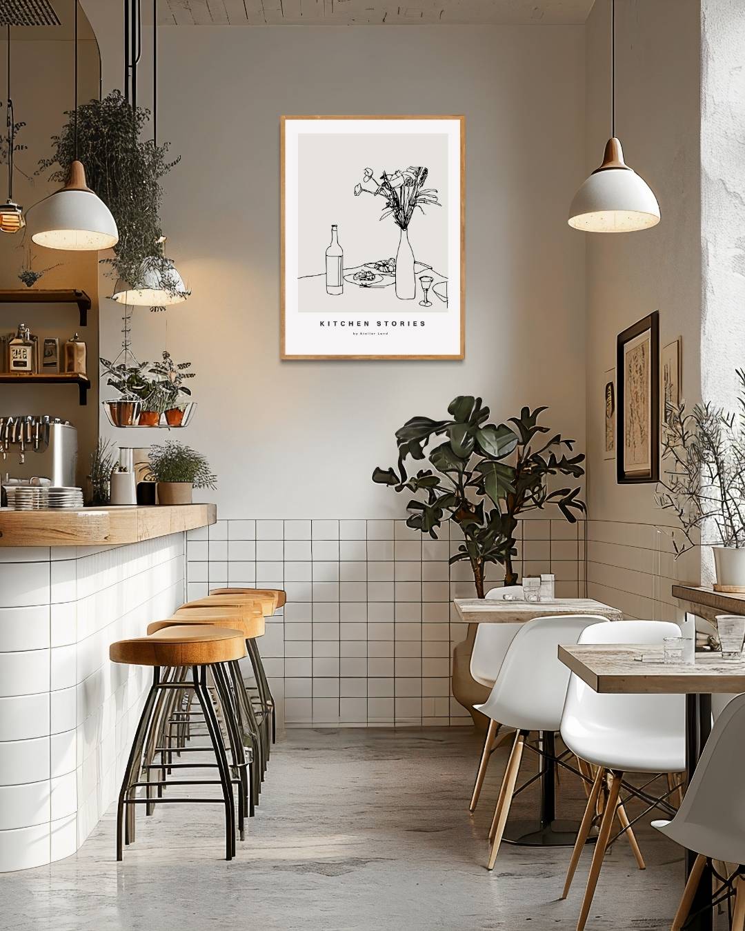 Bloemen en wijn Kitchen Stories Poster