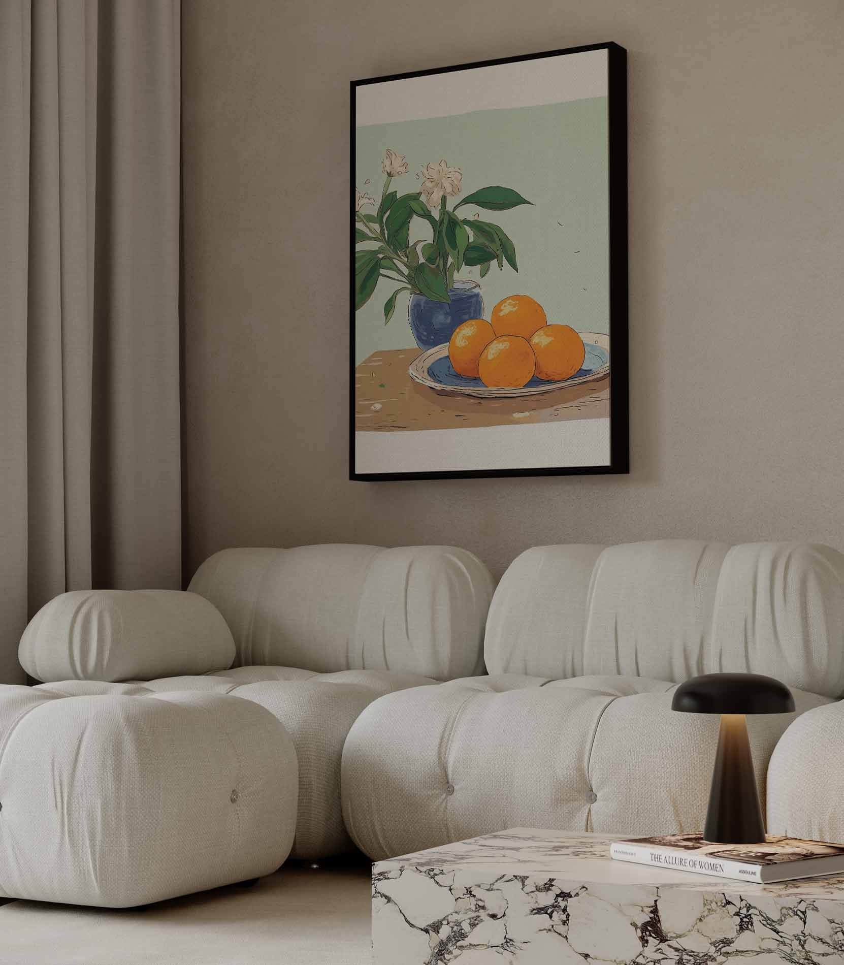 Orangen auf dem Tisch