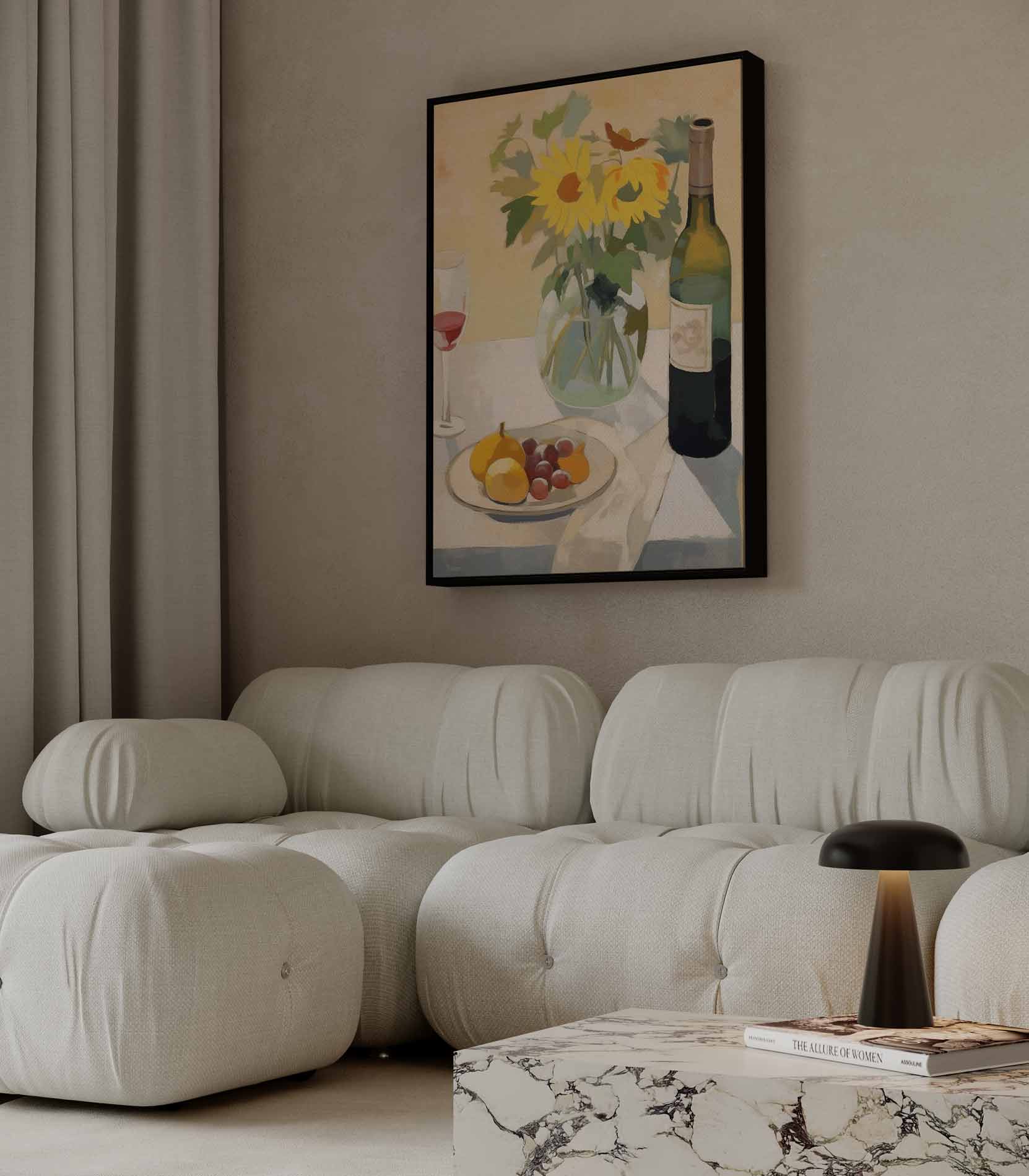 Sonnenblumen auf dem Tisch