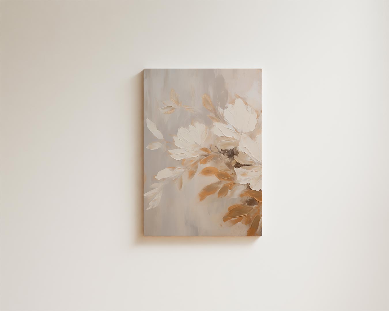 Zarte Blumen in Beige