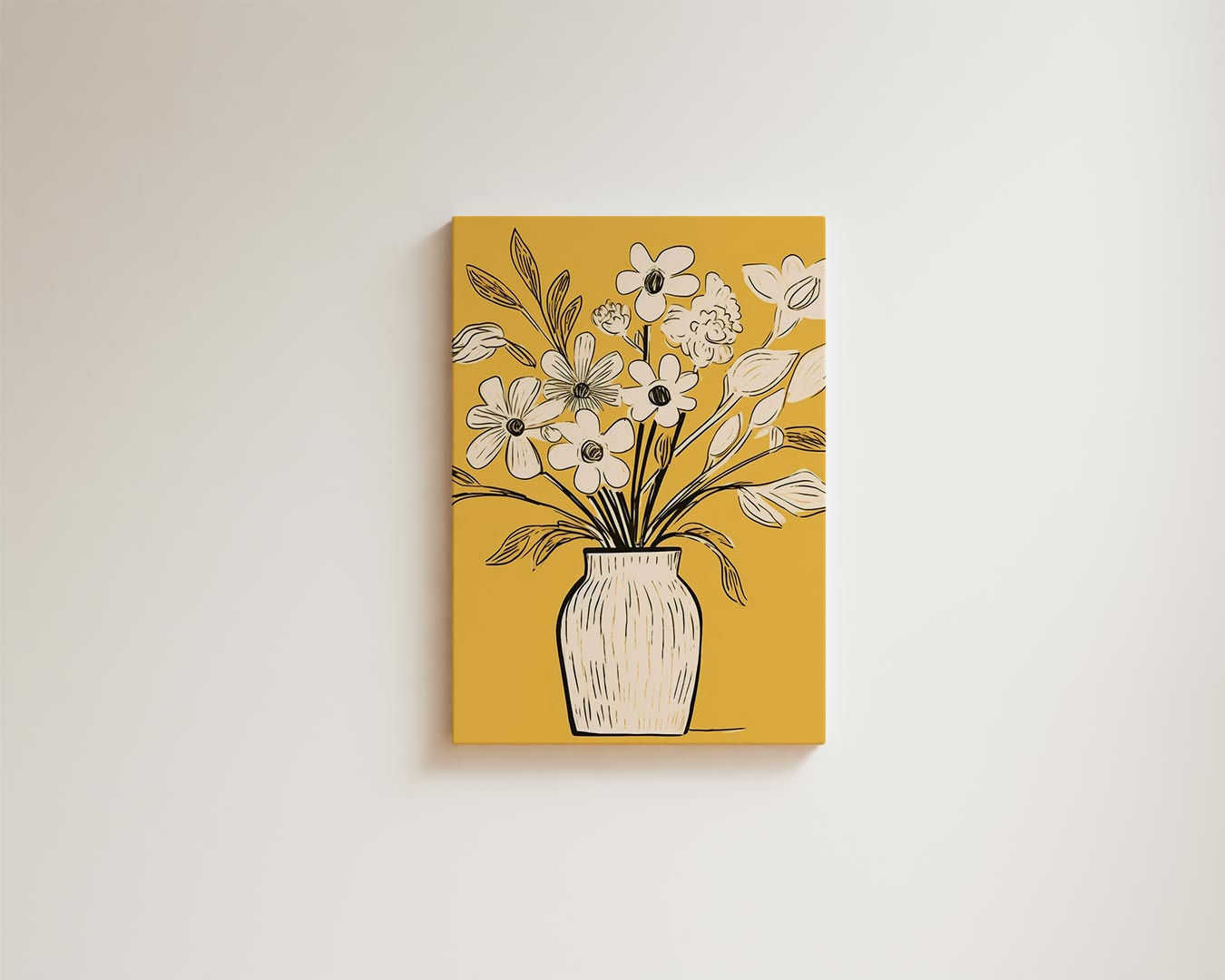Illustration auf Ockergelb 