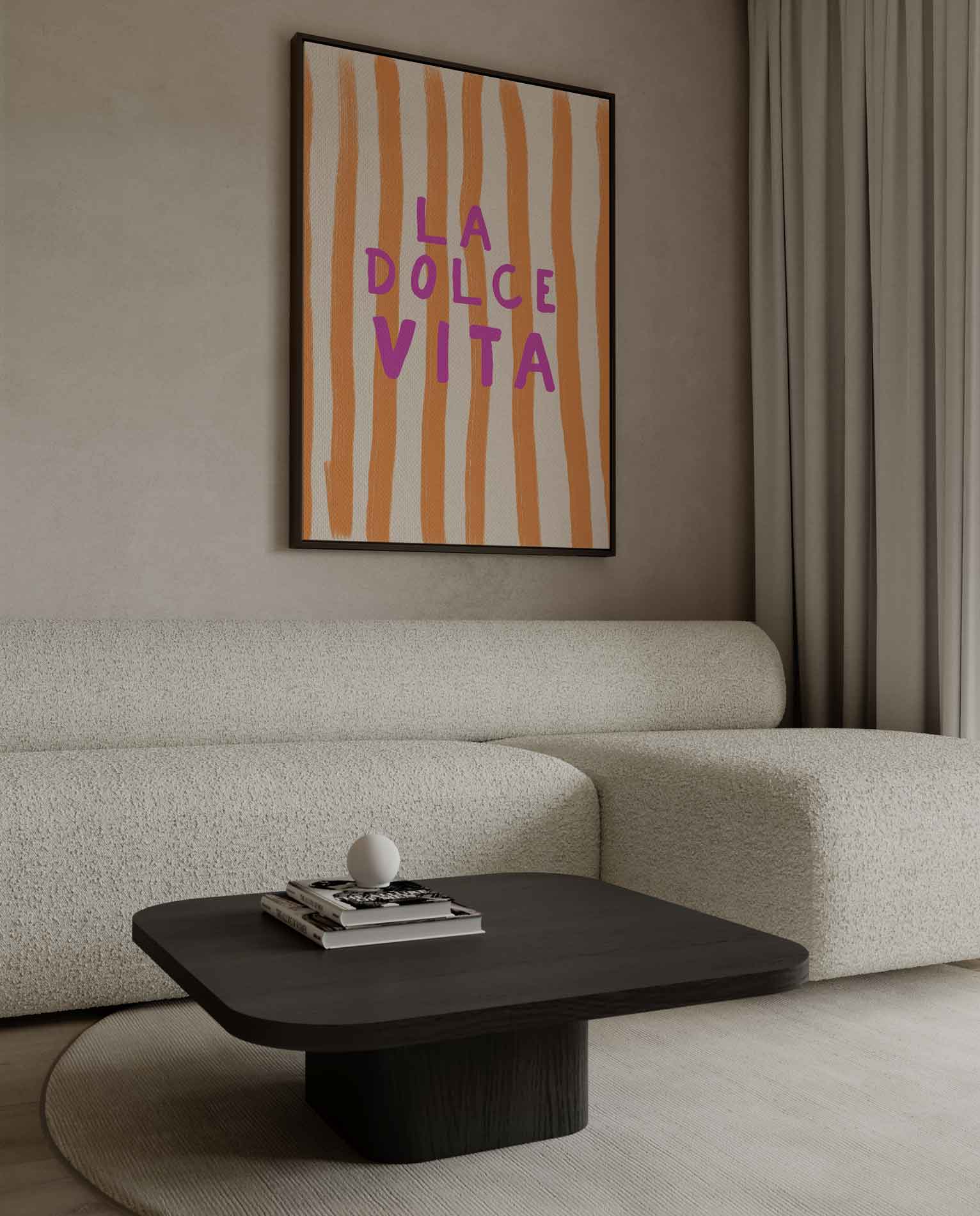 La dolce vita minimal Kunstwerk-canvas-dibond-plexiglas-wanddecoratie-WallArtistic