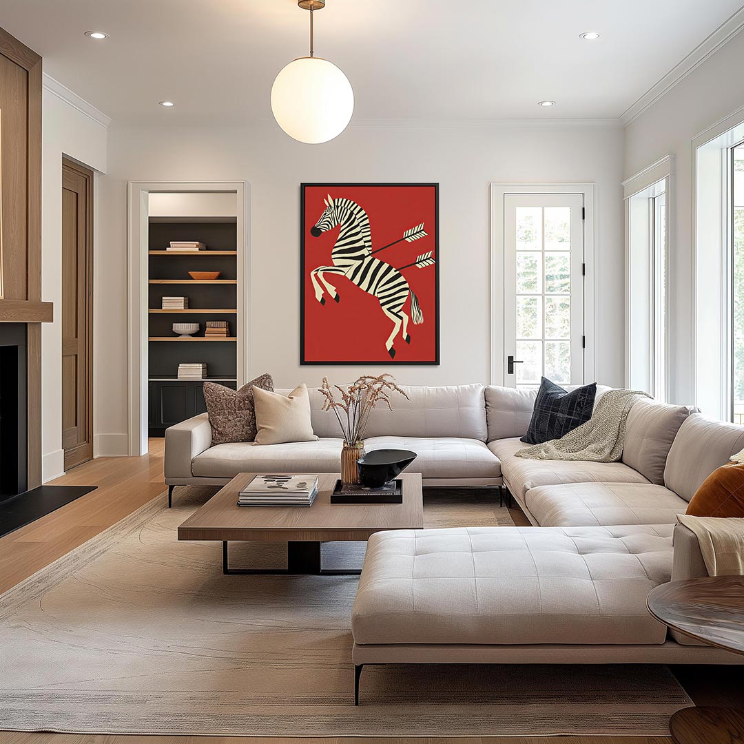 Zebra met pijlen Kunstwerk