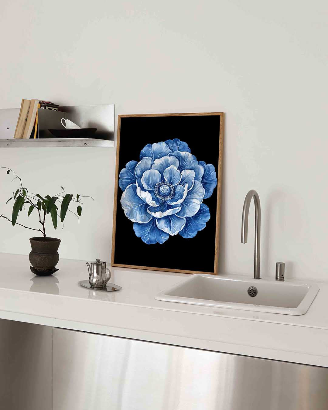 Blauwe bloem Poster