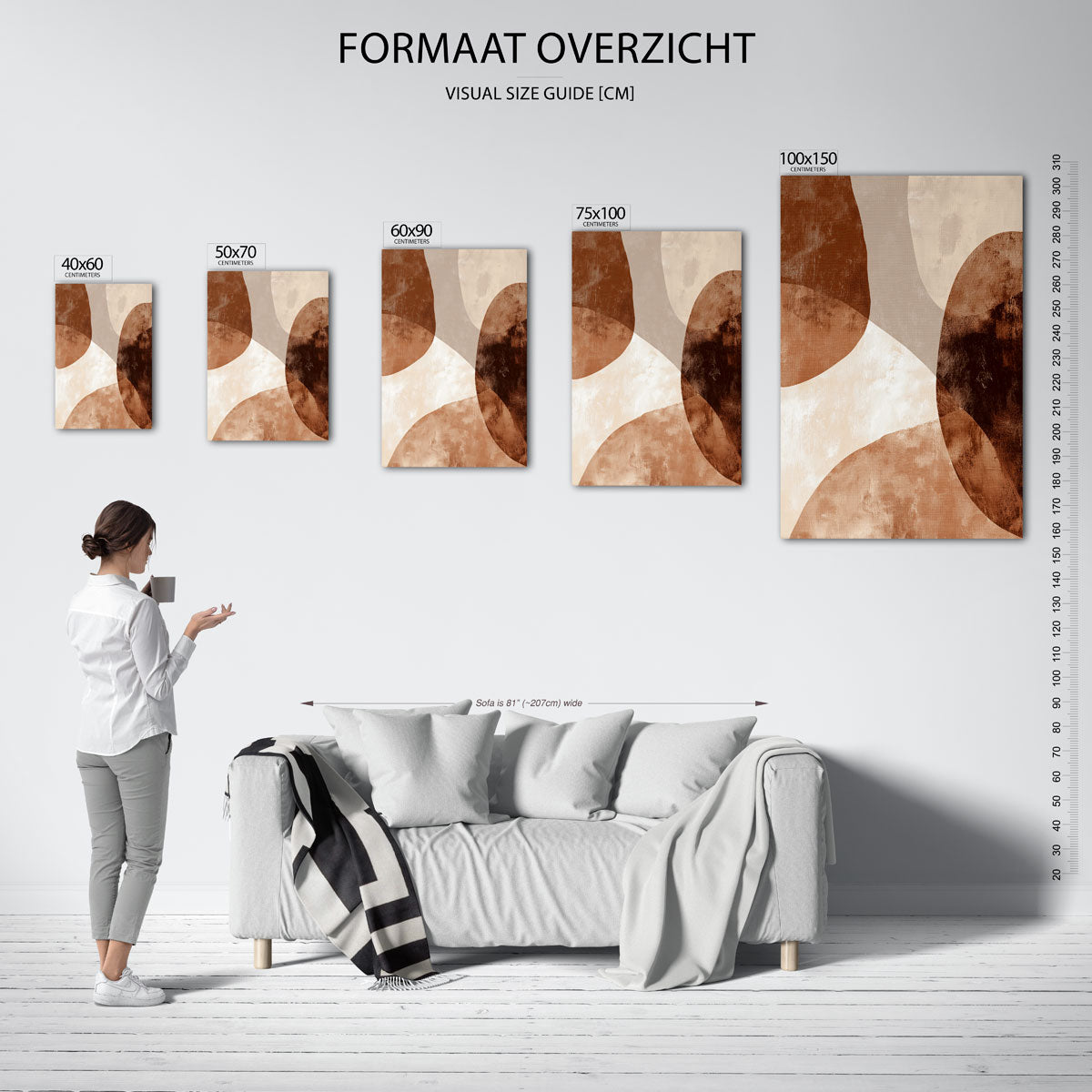 Organische vormen compositie Kunstwerk