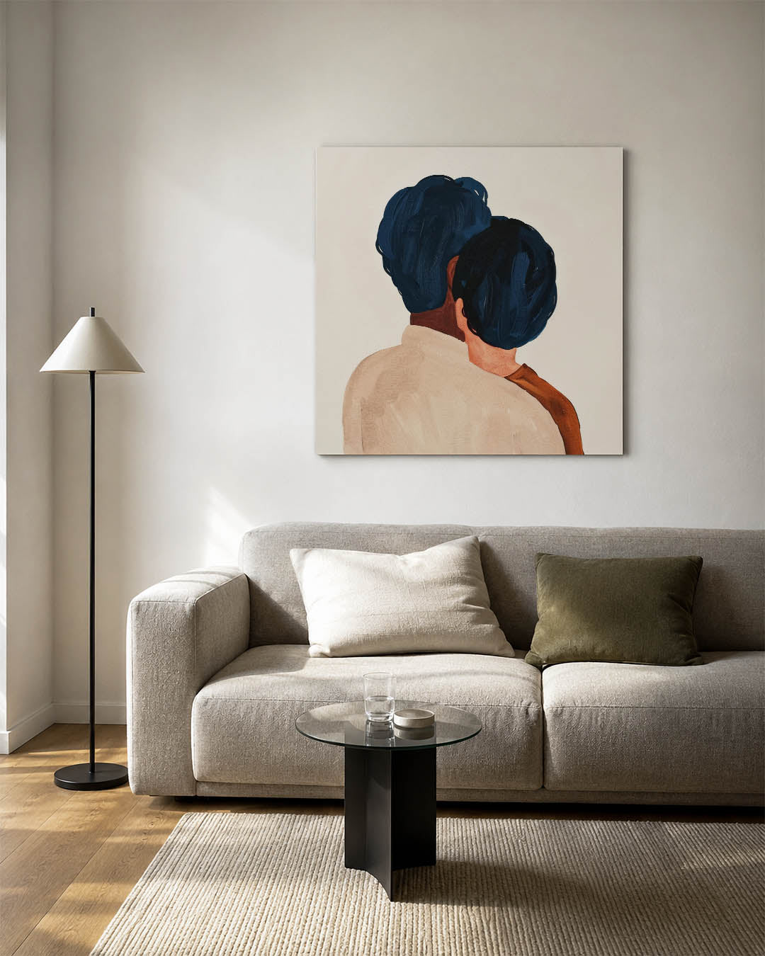 Intieme omhelzing Kunstwerk