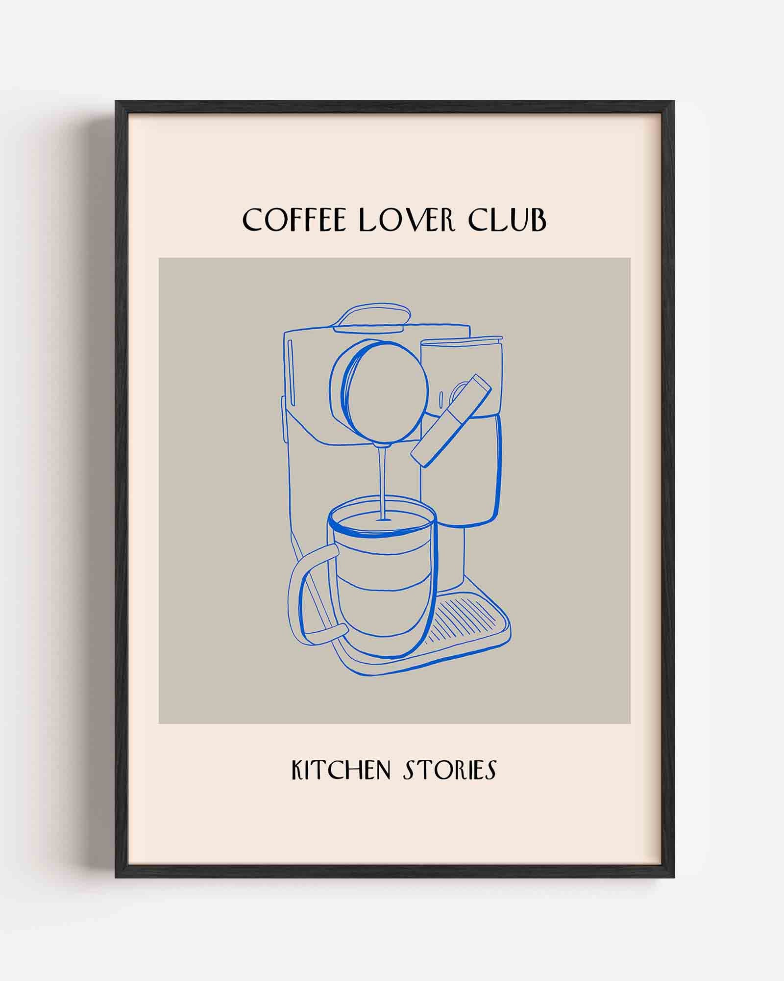 Koffiemachine schets Poster