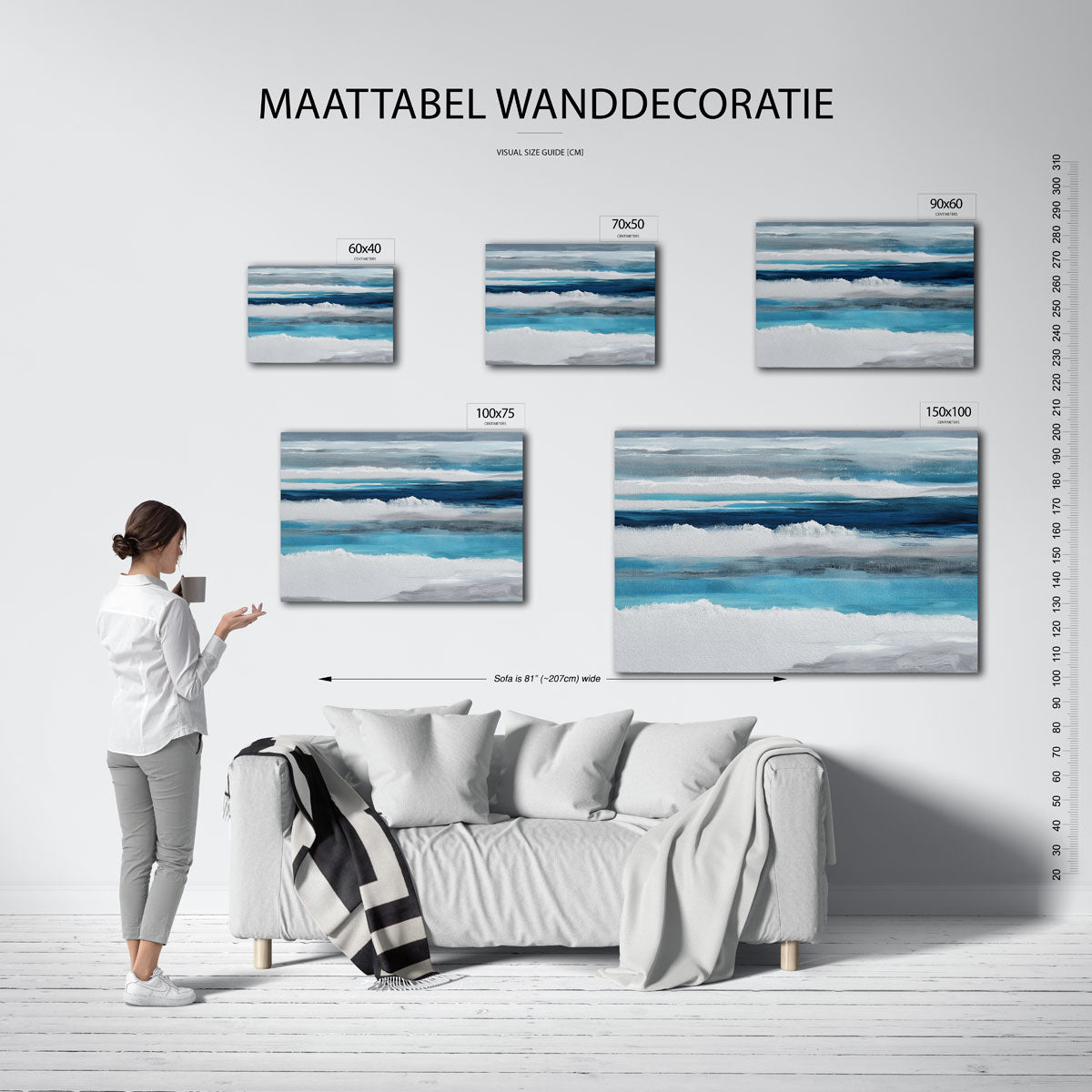 Horizontale kleurenlagen Kunstwerk