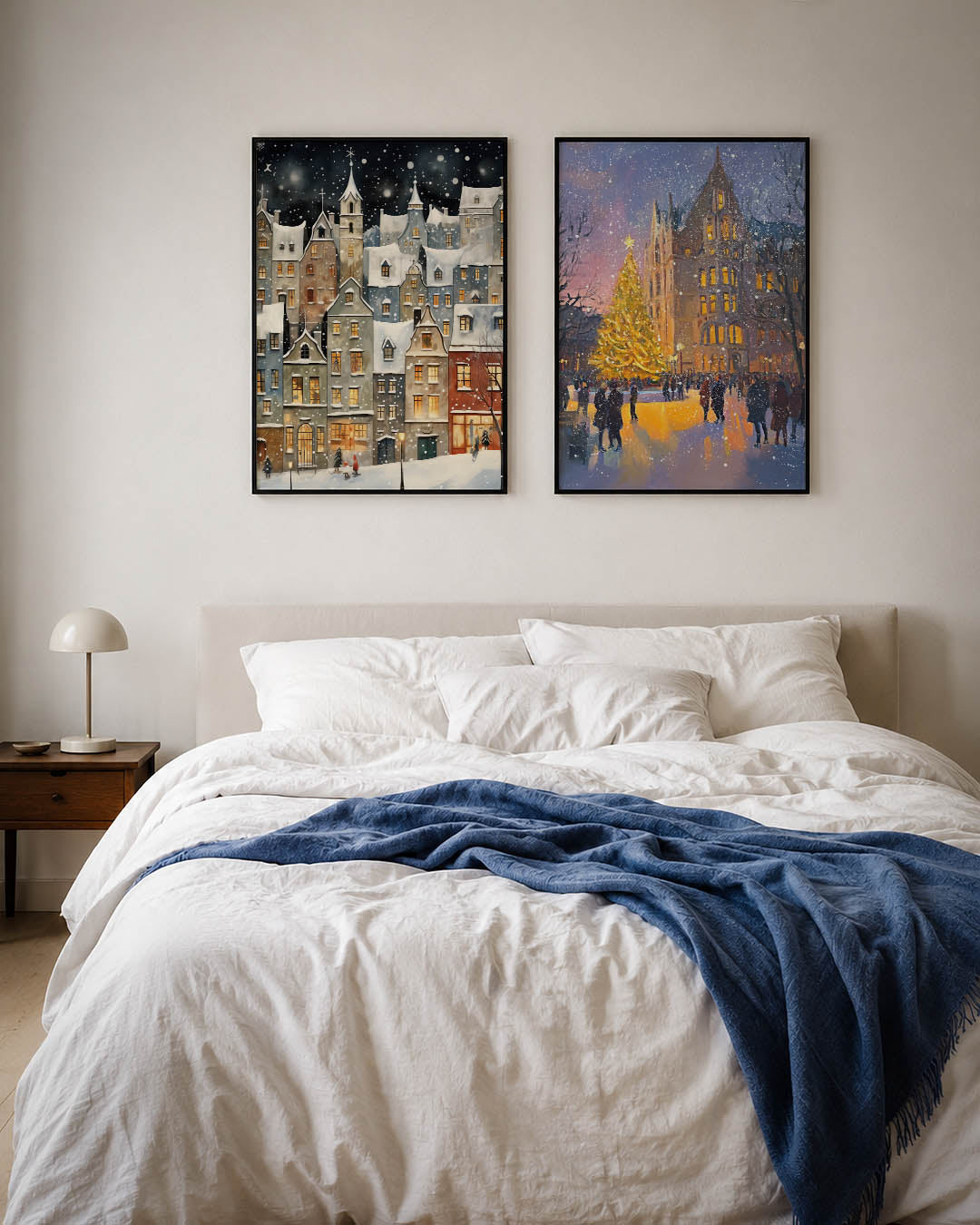 Winterse stadsgezichten Posterset