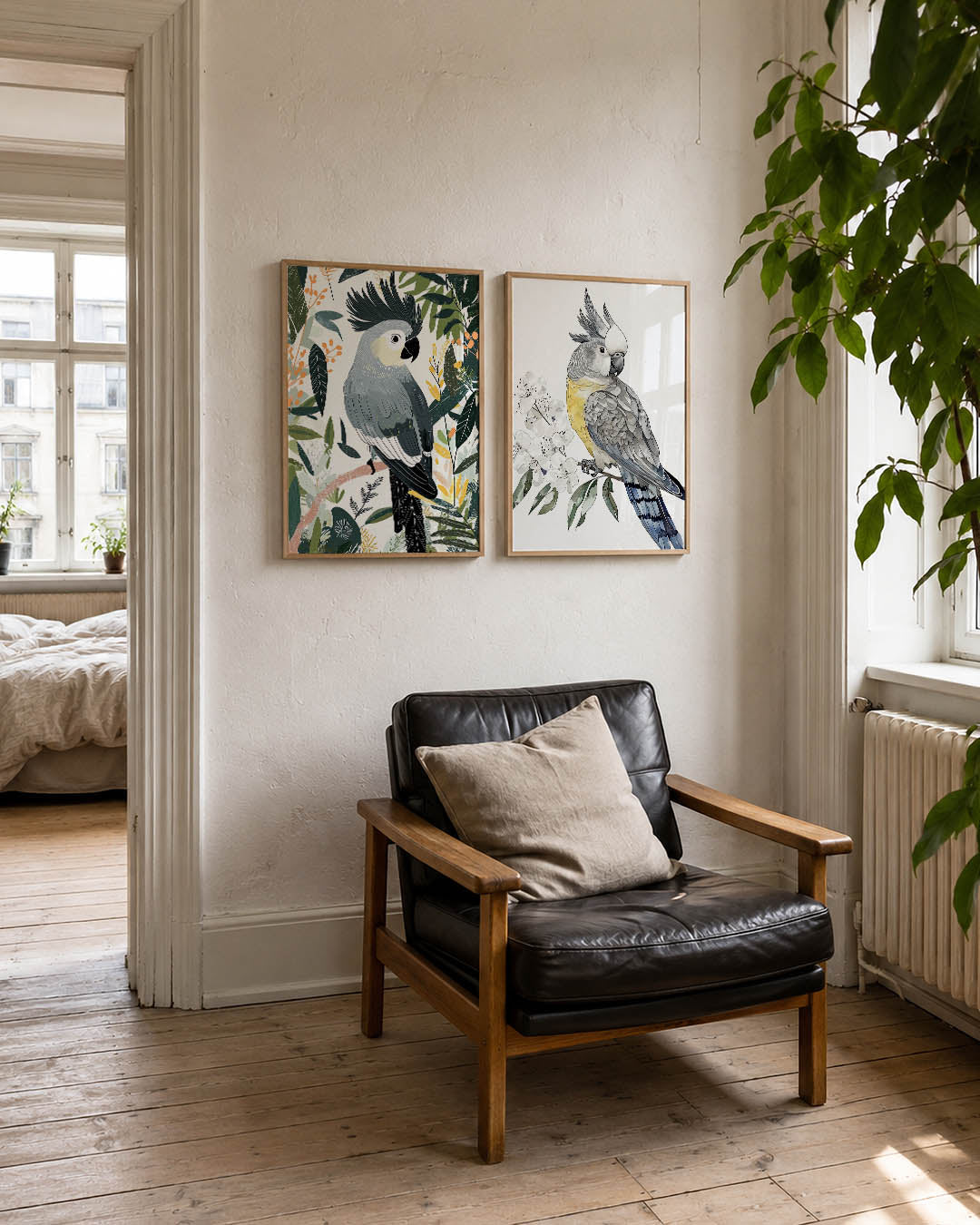 Vogels en bladeren Posterset