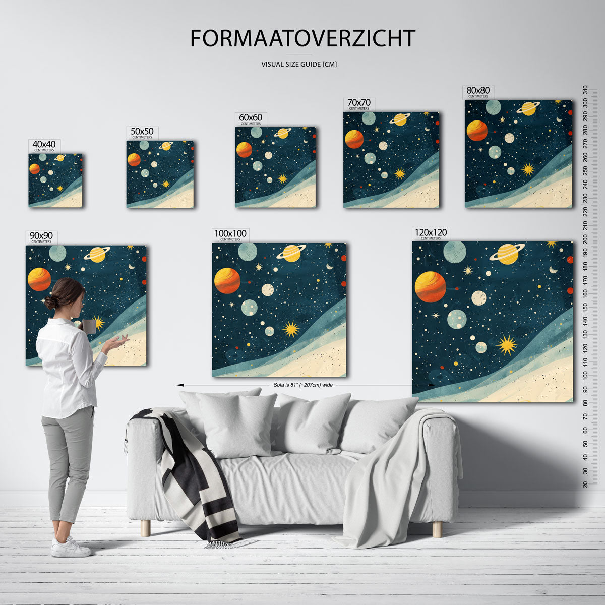 Planeten en sterren Poster