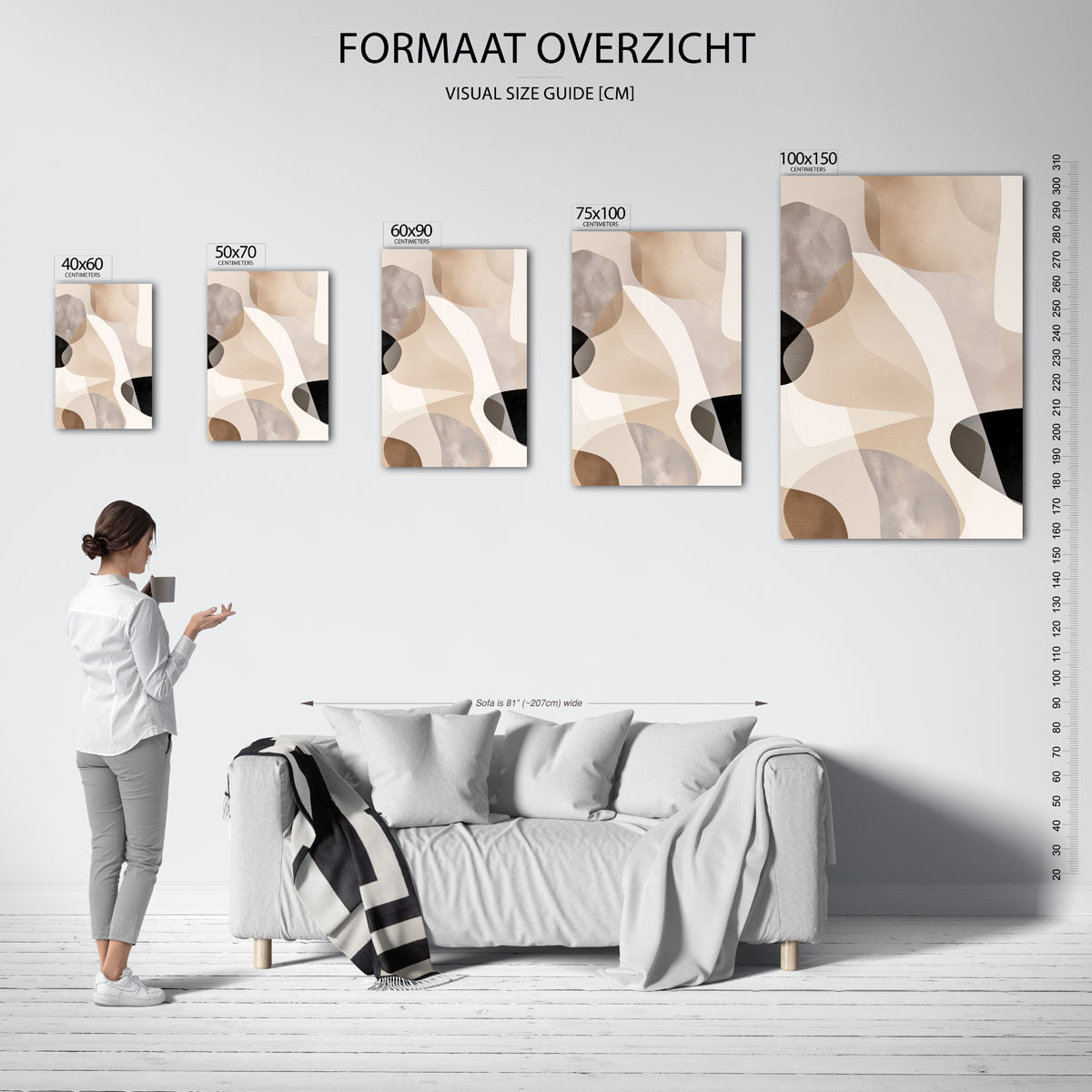 Organische vormen compositie Kunstwerk