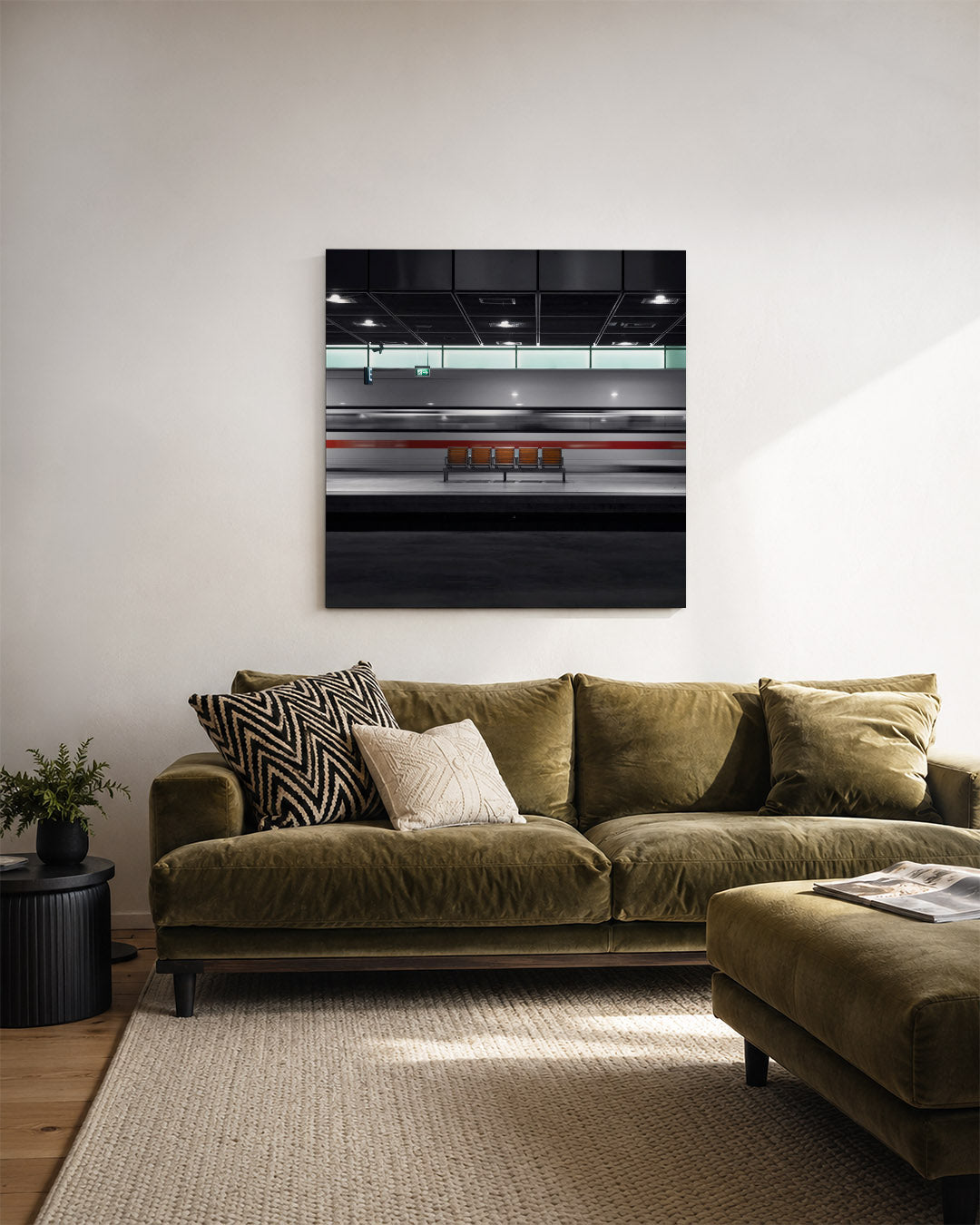 Stille station scene Kunstwerk