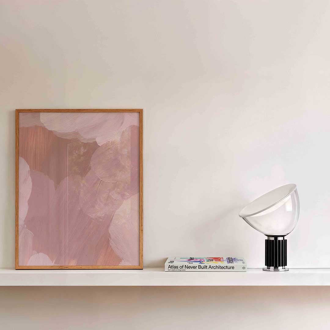 Roze penseelstreken Poster
