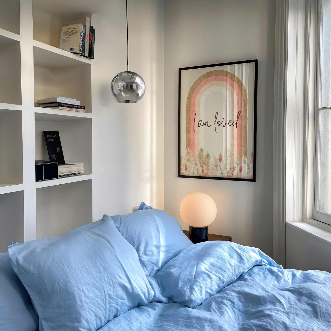 Boho Regenboog Poster met Inspirerende Quote Poster-WallArtistic