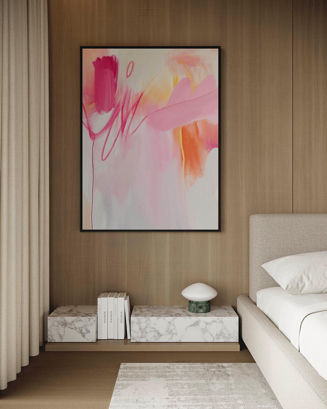 Vloeiende kleurencompositie Kunstwerk