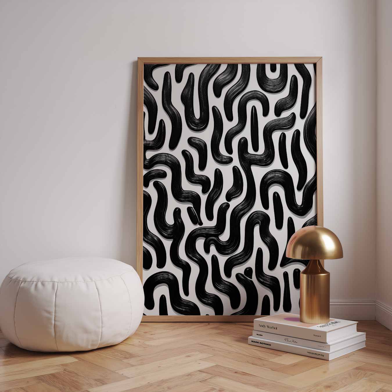 Moderne Zwart-witte Kunstposter-WallArtistic