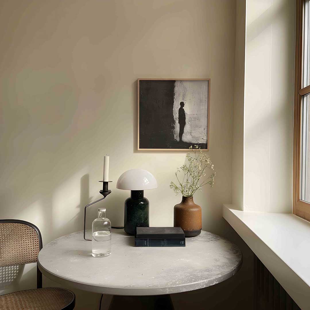 Silhouet tegen textuur Poster