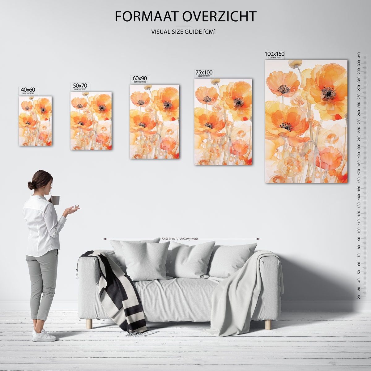 Bloemrijke compositie Kunstwerk