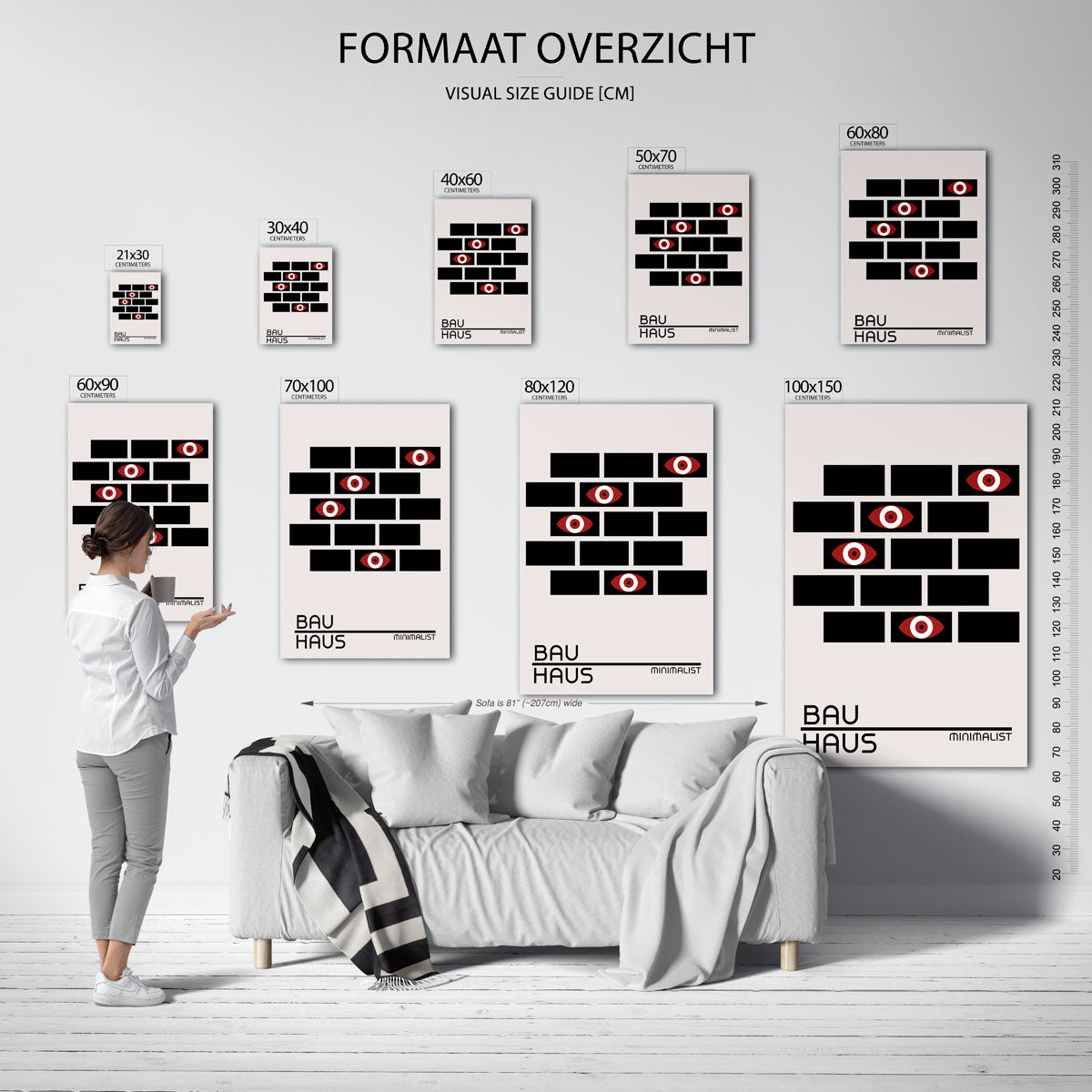 Oogpatroon en lijnen Poster