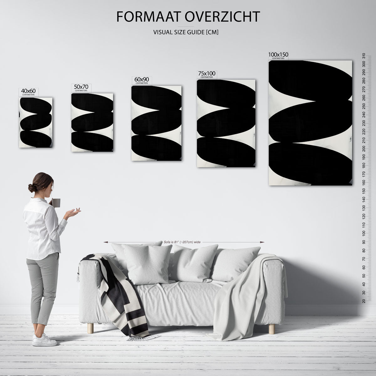 Organische vormen contrast Kunstwerk