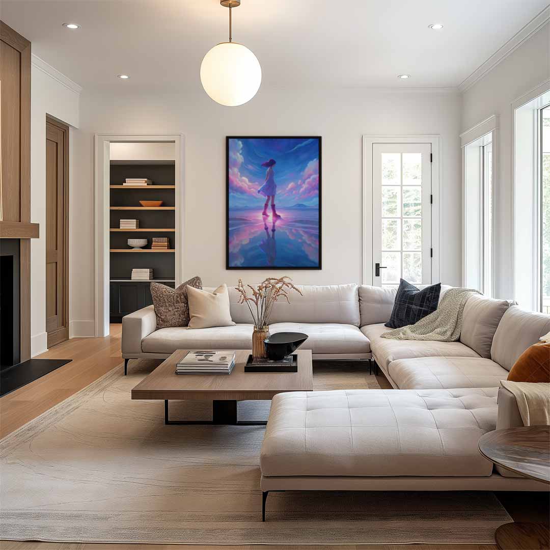Dromerige Wandeling Onder de Sterren Kunstwerk-canvas-dibond-plexiglas-wanddecoratie-WallArtistic