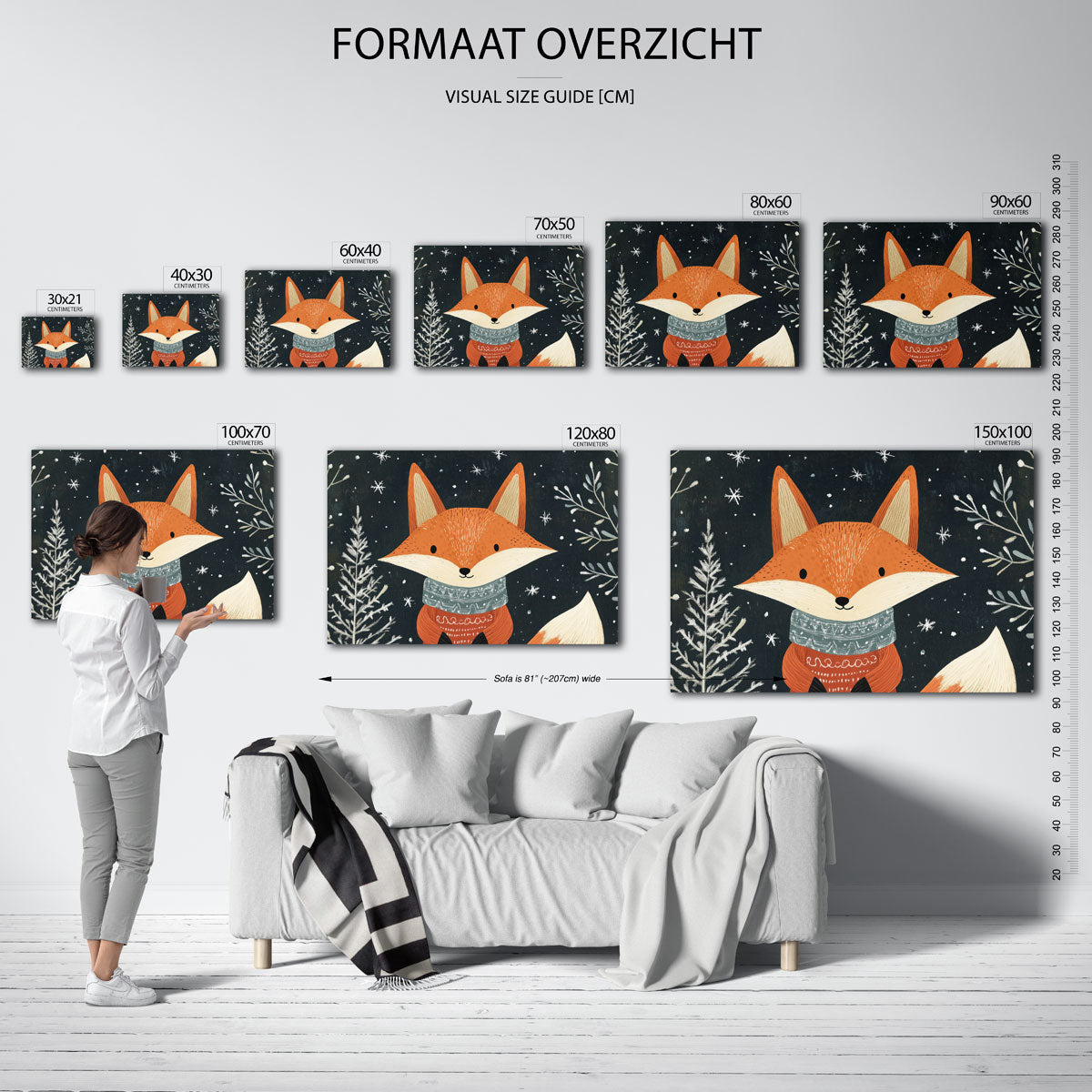 Vos met sjaal Poster