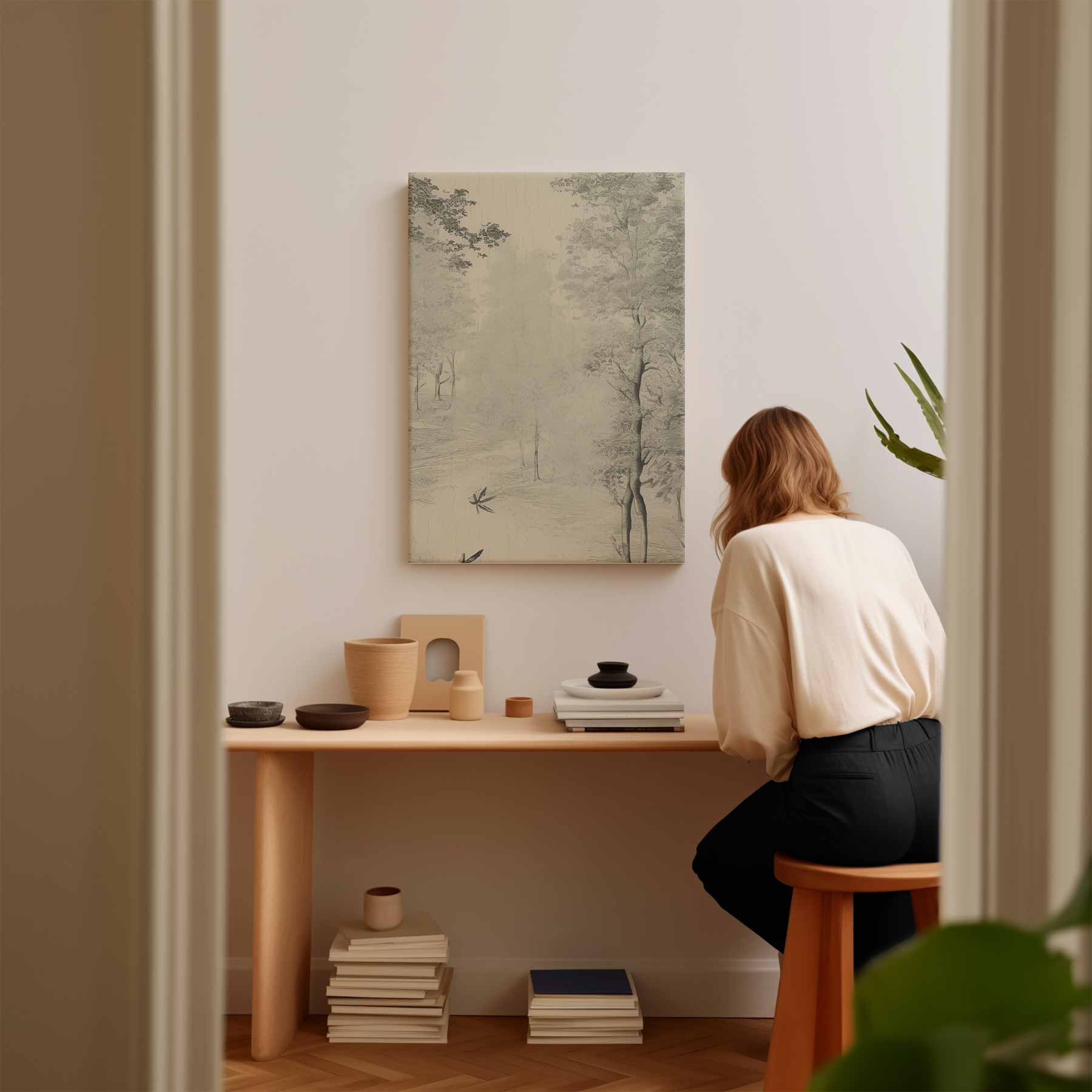 Mystieke Boswandeling Kunstwerk-canvas-dibond-plexiglas-wanddecoratie-WallArtistic