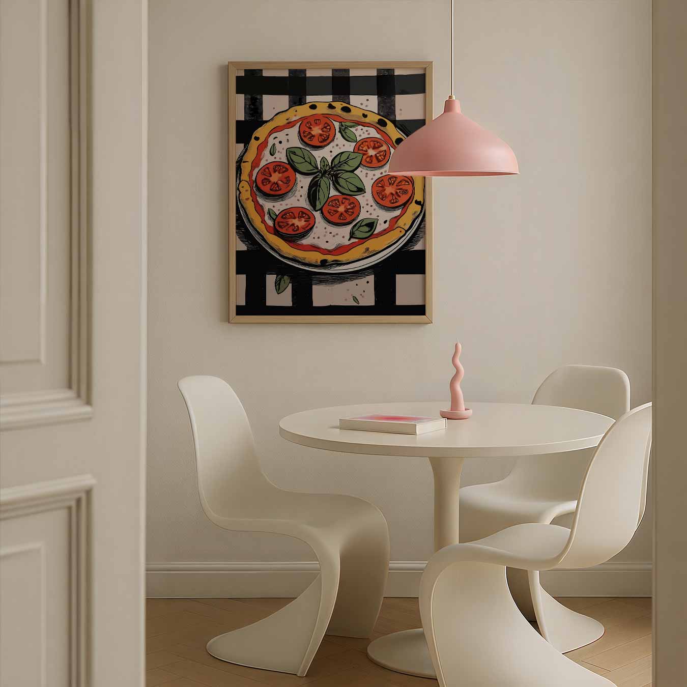 Italiaanse Pizza Illustratie Poster-WallArtistic