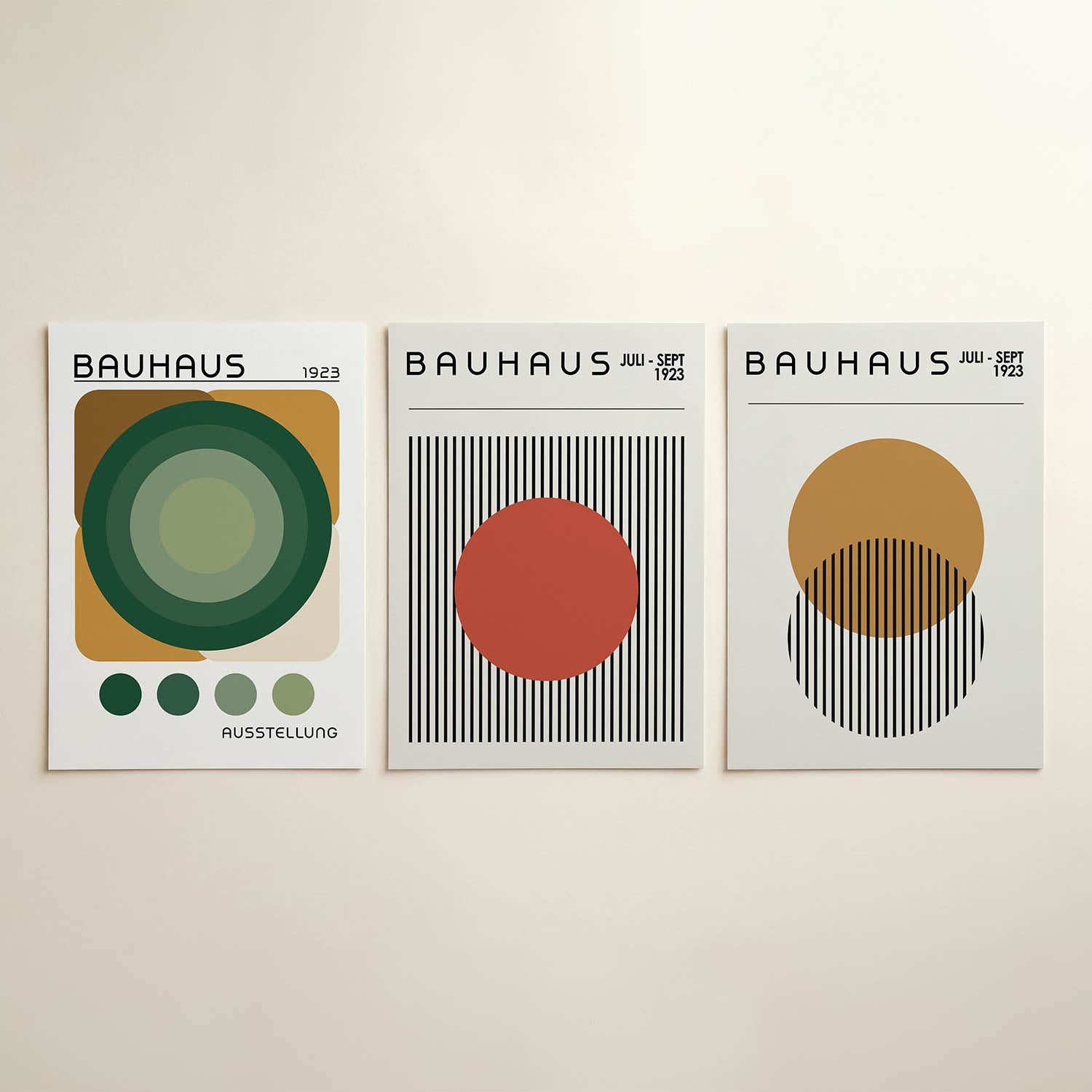 Cirkel en kleurvlakken Posterset