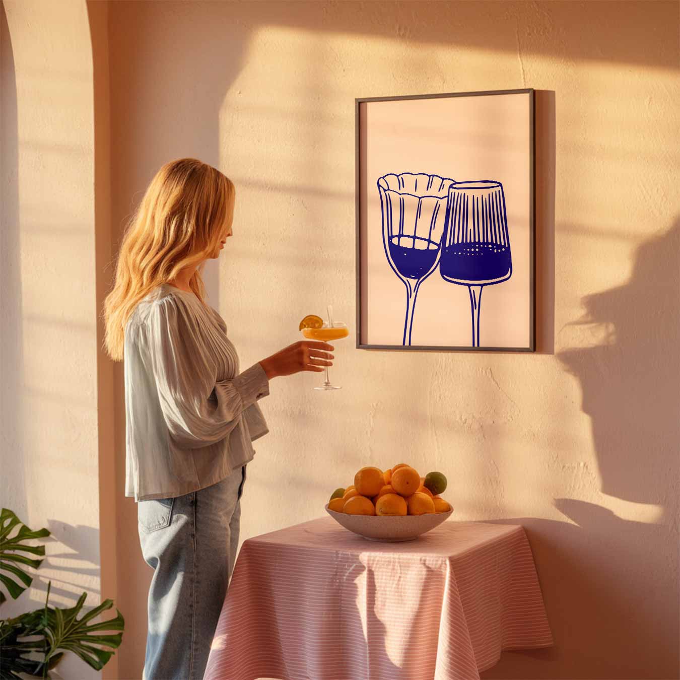 Stijlvolle Glasillustratie Poster-WallArtistic