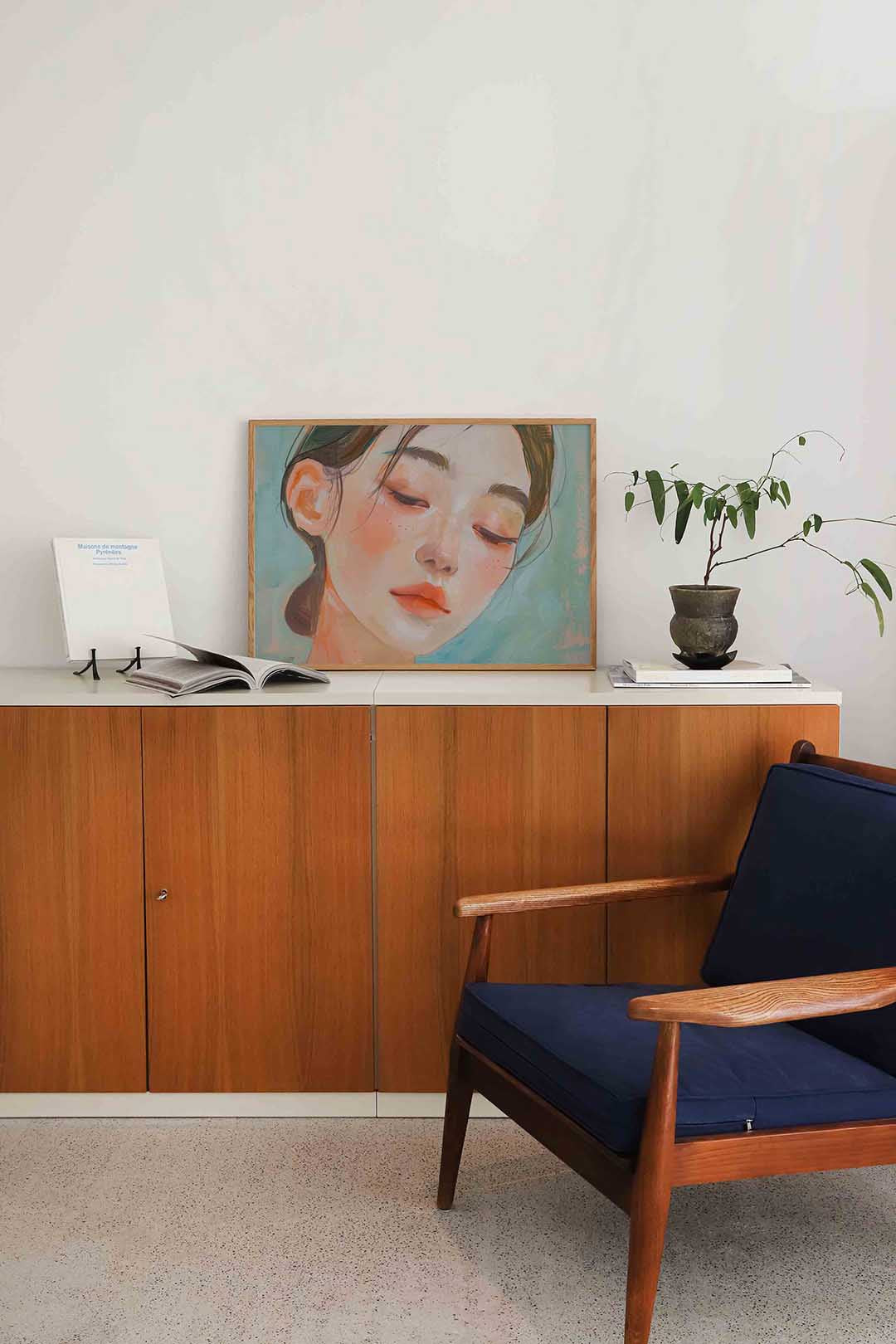 Portret van vrouw Poster