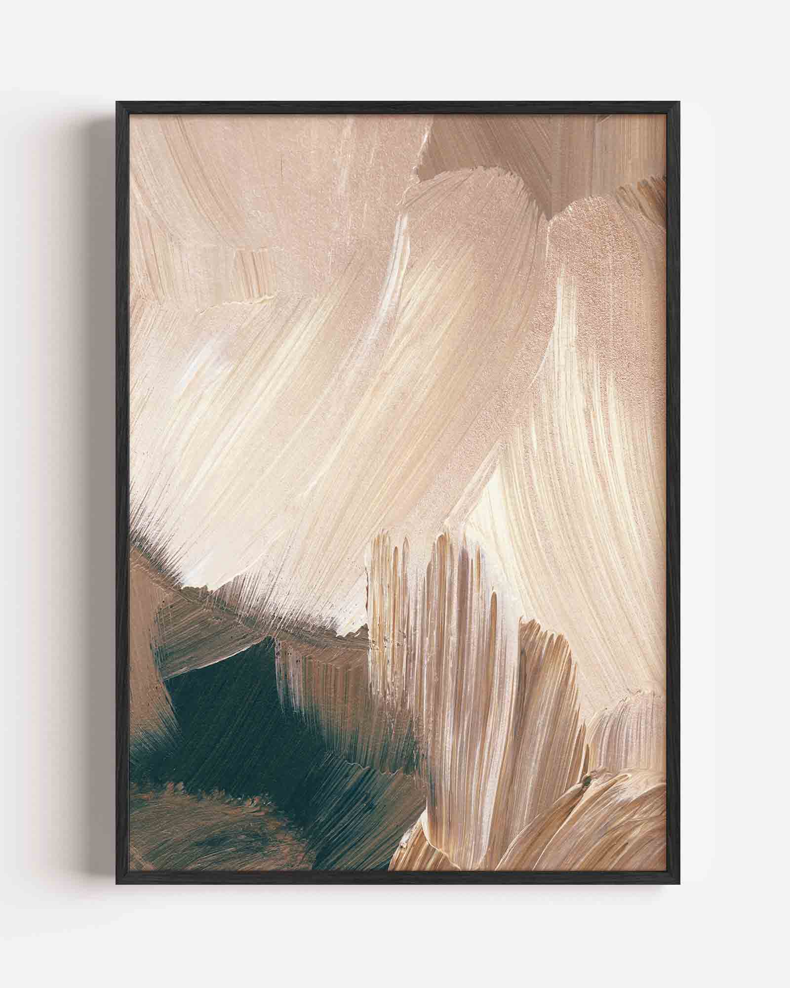 Abstracte penseelstreken Poster