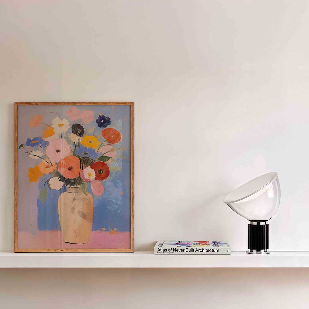 Bloemen in vaas Poster
