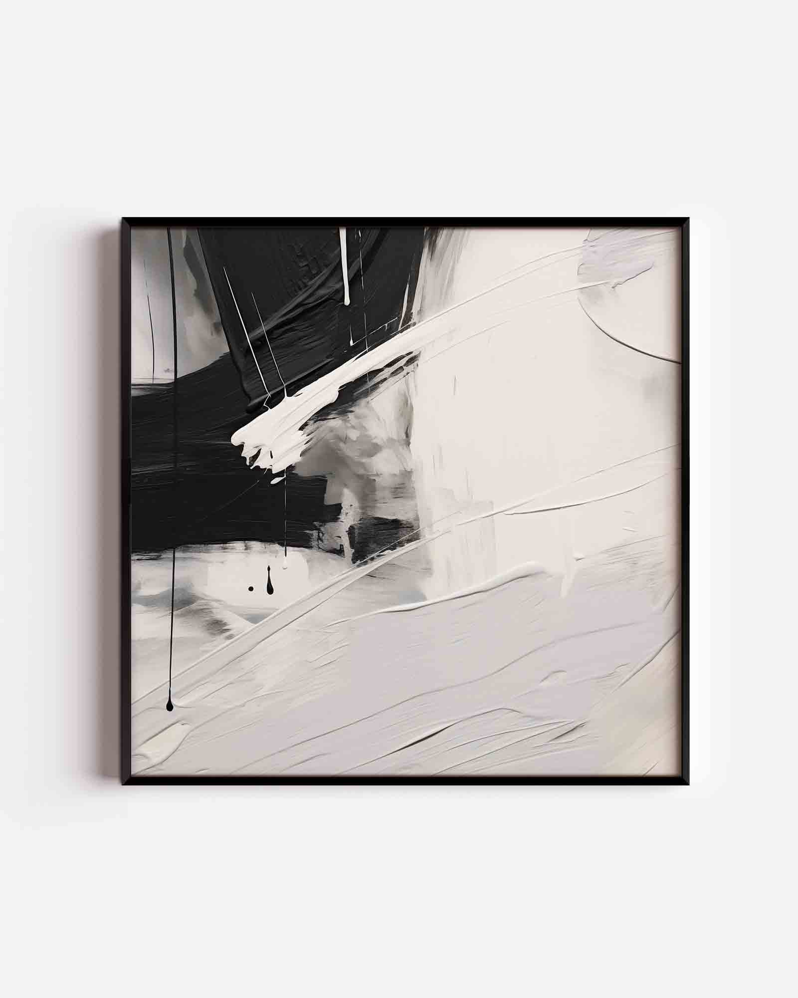 Abstracte zwart en wit Poster